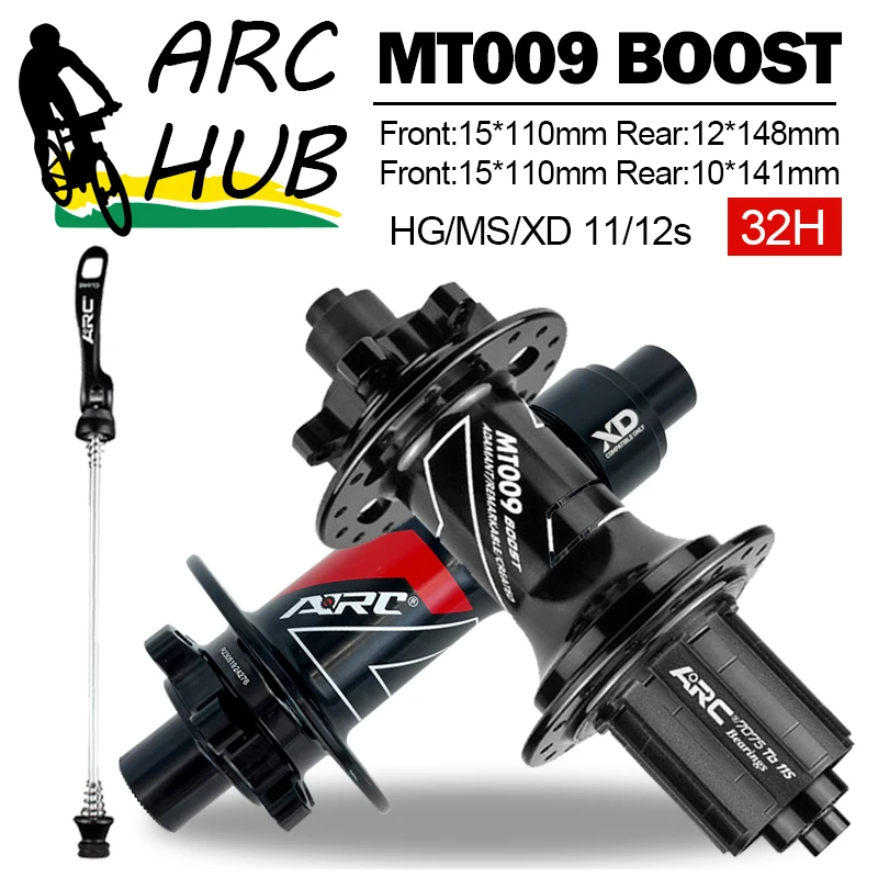 

ARC Mt009 Hub Rear Axle Boost 12x148 10x141mm Cube Bike Mtb Bicycle Hub HG 11s Freehub Micro Spline 12v XD 32holes Bicycle Parts