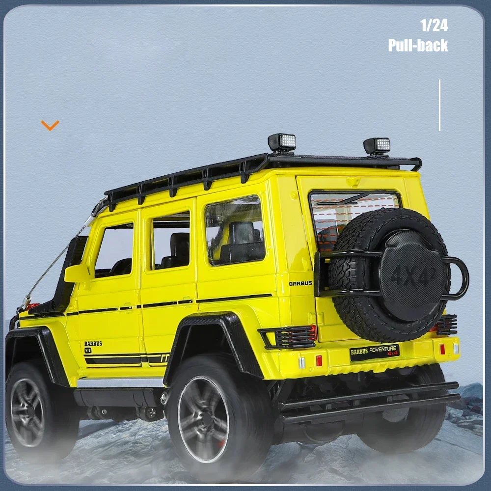 1/24  G550 Adventure Edition Simulation Diecast Alloy Model Car Sound & Light Pull Back Collection Gifts For Boyfriend