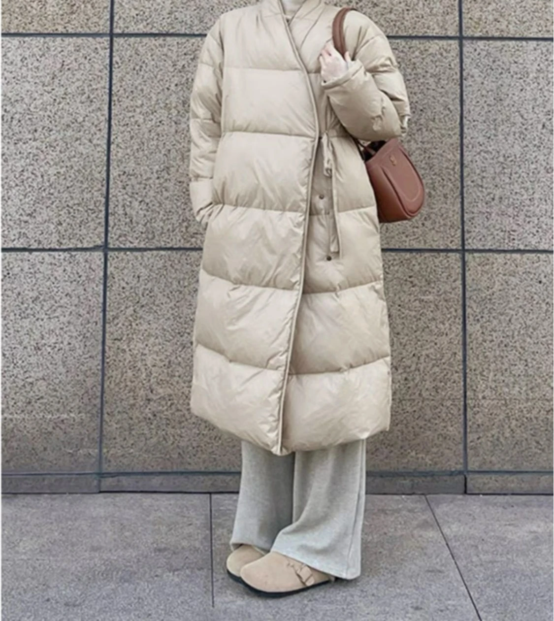 

Women's Mid-Length Down Cotton Jacket 2025 New Over-the-Knee Loose Plus Size Thickened Down Cotton Coat