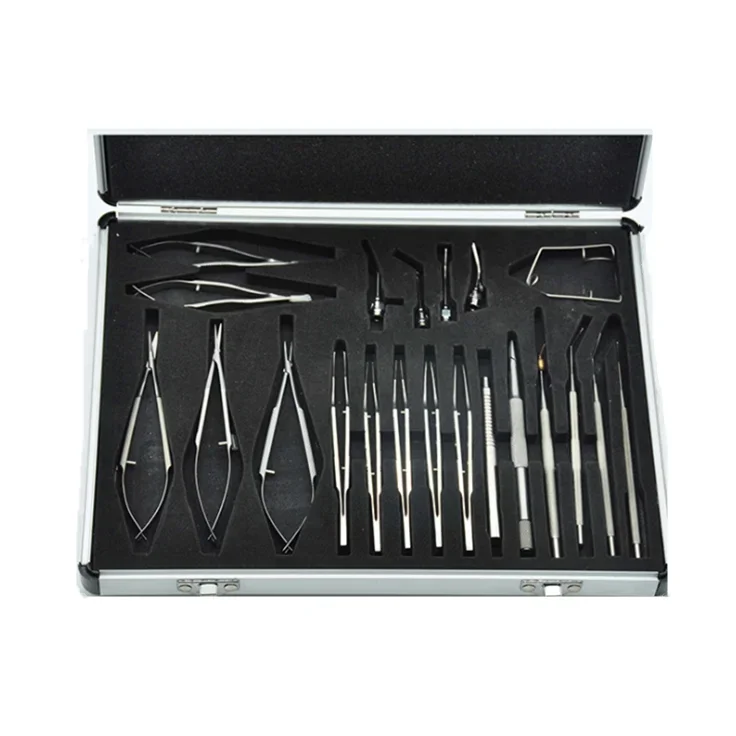 Top Quality Stainless Steel Micro Instrument Set Cataract Set for Cataract and Intraocular Lens Implantation Surgery