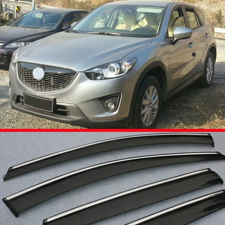 Window Wind Deflector Visor Rain/Sun Guard Vent For Mazda CX-5 CX5 2012 2013 2014 Car Accessories Stickers