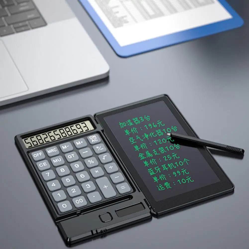 사무실 학교용 휴대용 다기능 LCD 계산기, 지울 수 있는 쓰기 보드, 10 자리 LCD 디스플레이