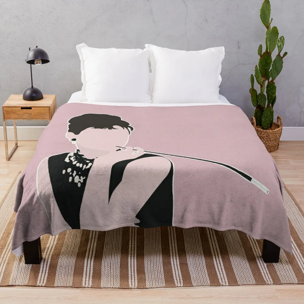 

AUDREY HEPBURN Throw Blanket sleeping bag blanket blanket with fur velour