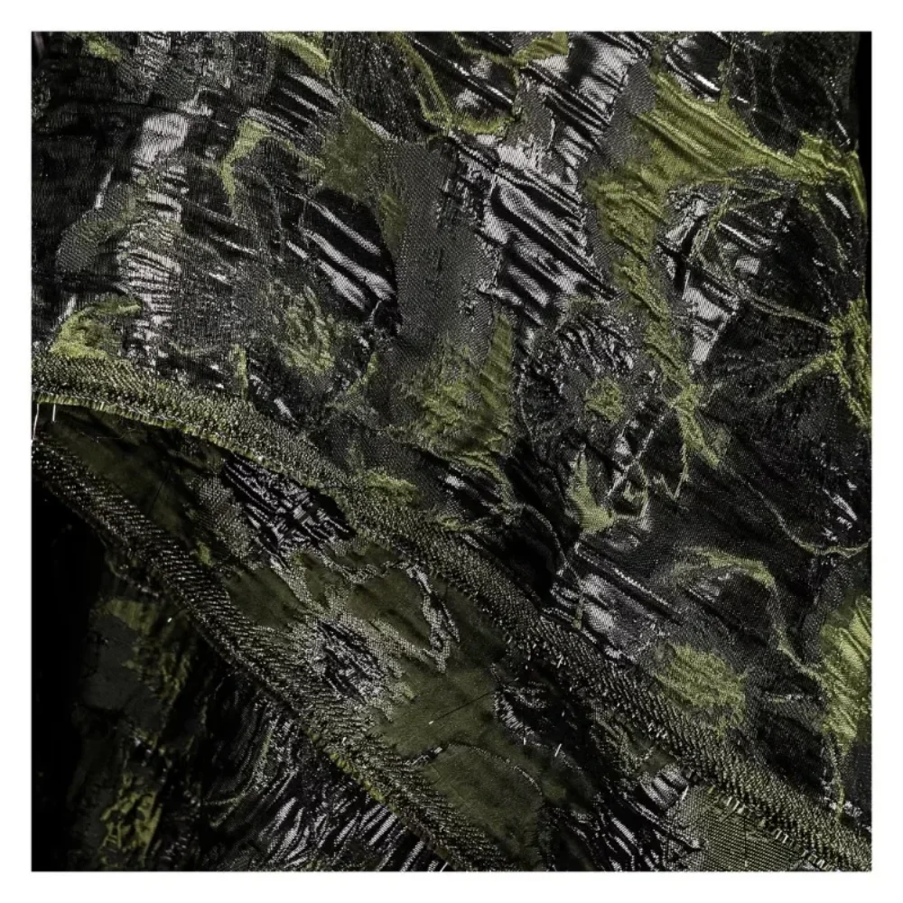 

Темно-зеленая жаккардовая ткань, креативная домашняя куртка, одежда, дизайнерская одежда, швейная ткань, оптовая продажа, ткань, материал «сделай сам»