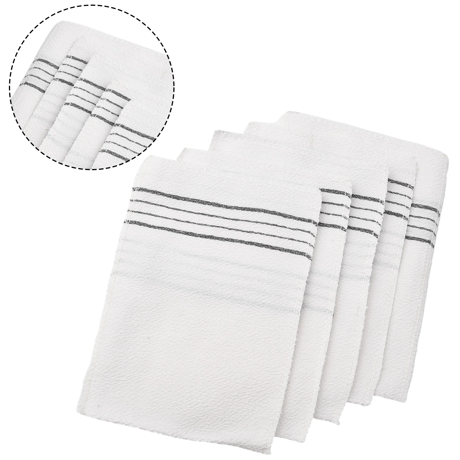 5Pcs Exfoliating Bath Towel Korean Italy Asian Exfoliating Bath Washcloth Body Scrub Shower Soft Polyester Cotton Towels