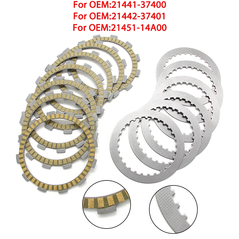 

Clutch Friction Disc Plate Kit for Suzuki Intruder M800 750 800 Boulevard 400 M50 S50 C50T C50C50C 21451-14A00 21442-37401