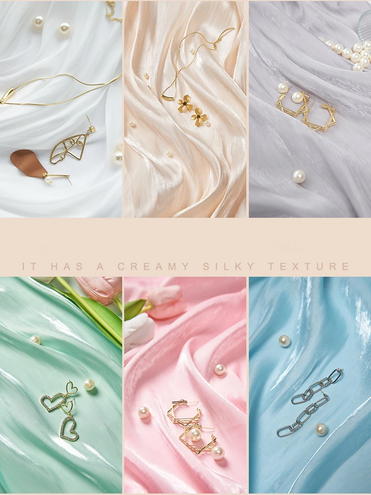 

Cream Cloth Pleated Cloth Photography Background Cloth Live Photo Shooting Cosmetics Jewelry Photography Props