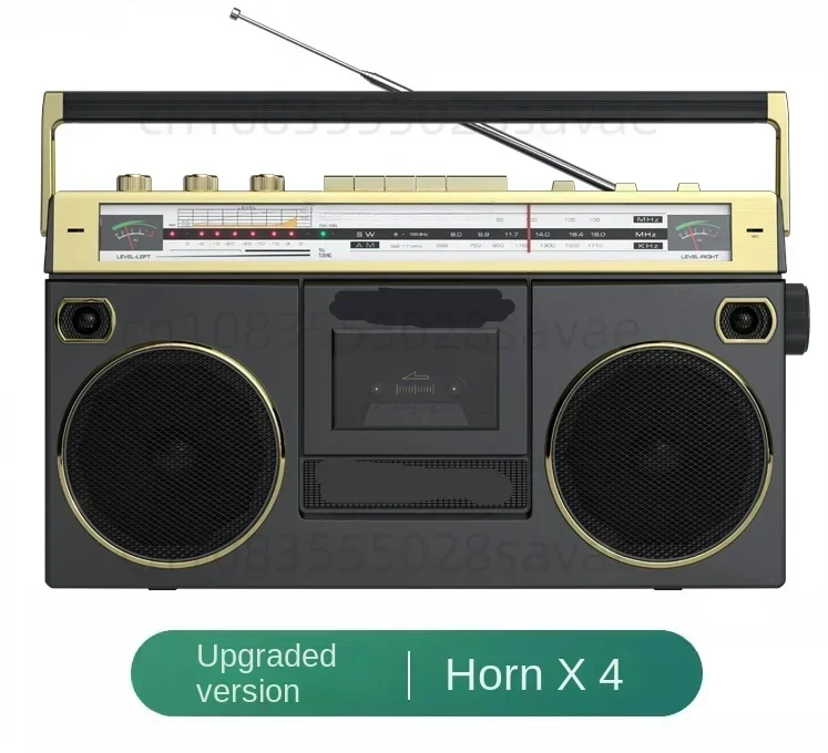 305 Audio Recorder Tape Player 80s Vintage Nostalgic Vintage Four-Speaker Cassette Radio