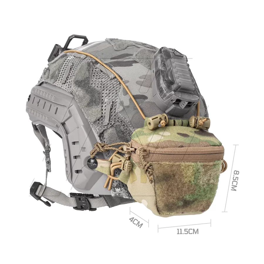 Bolsa trasera de almacenamiento para casco táctico de caza - imagen 4