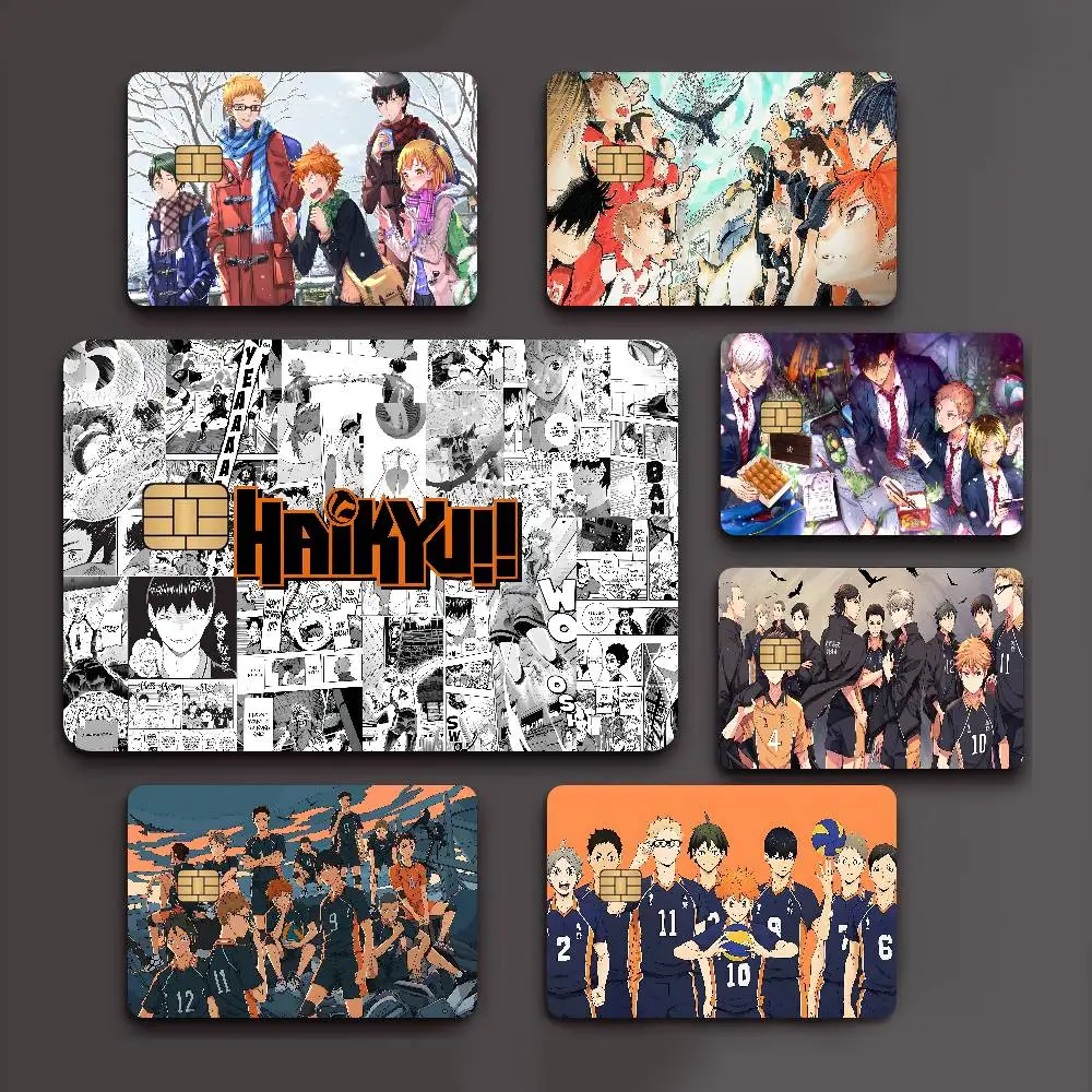 Haikyuus Anime 2024 Anime Cartoon Skin Stickers Film Tape Case for Big Credit Debit Card Front Side