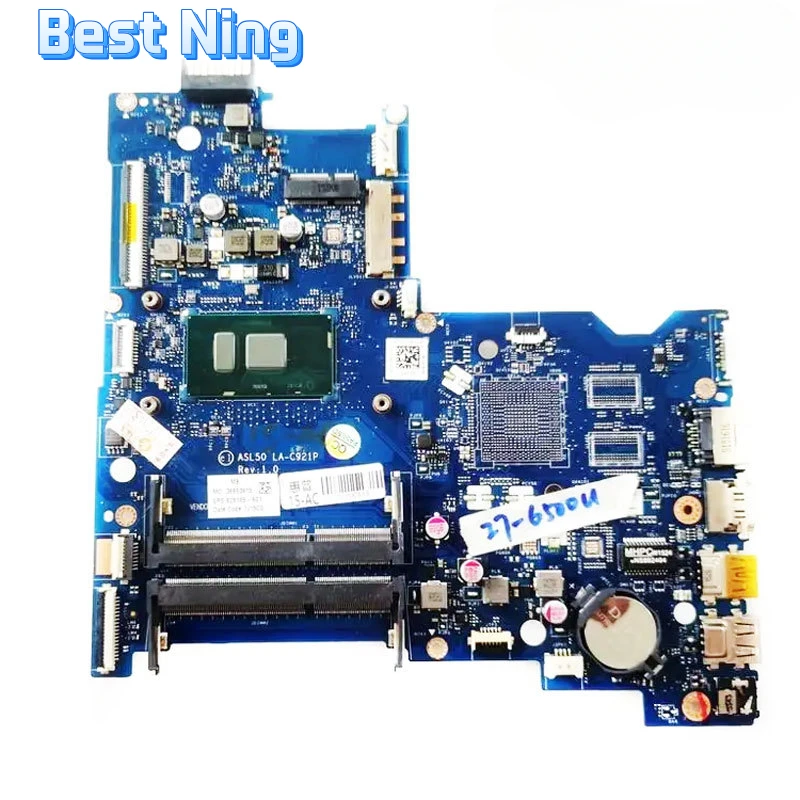 

For HP TPN-C125 15-AC Laptop Motherboard ASL50 LA-C921P Mainboard with I3-6100U I5-6200U I7-6500U UMA DDR3L