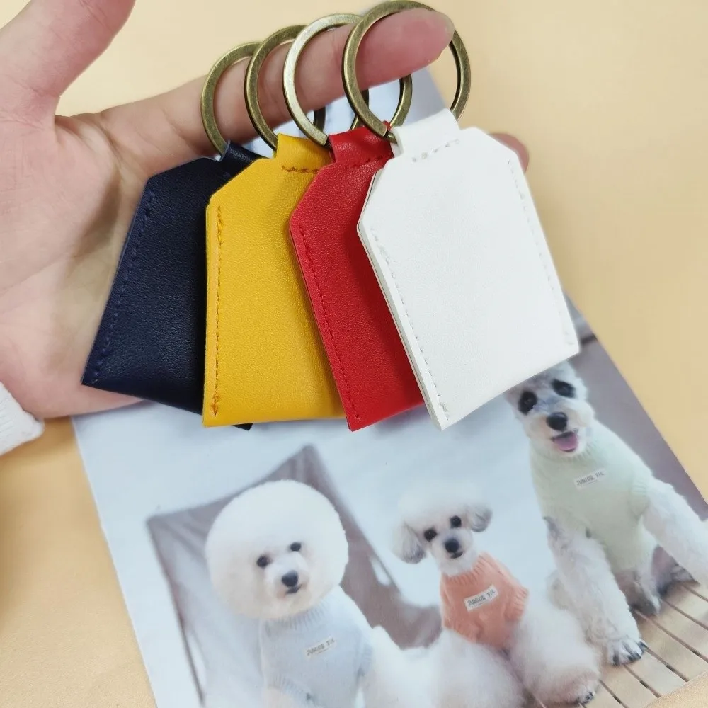 Cat Dog Claw Pet Hair Storage Bag Keyring Puppy Pet Hair Keychain PU Leather DIY Handmade Dogs Paw Pendant Pet Lovers