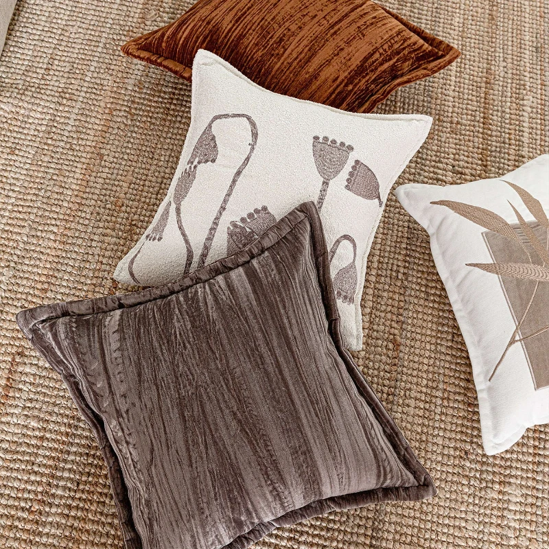 30x50/45X45CM Ancient Pillow Cover Modern Brown Texture Stamping Waist Cushion Cover Decor Home Decorative Pillowcase