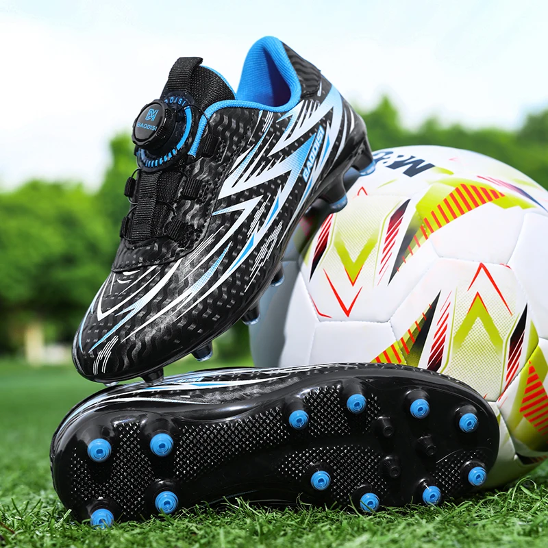 

Хит продаж: весенние легкие детские футбольные бутсы с балансировкой, дышащие, нескользящие, для повседневной носки, облегающие.