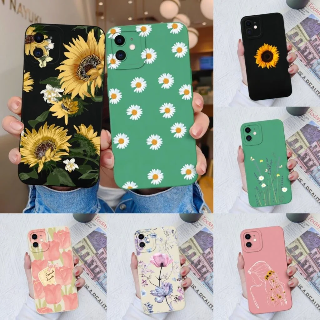 Case For iPhone 11 11 Pro 11 Pro Max Beautiful Sunflower Daisy Soft Silicone Protective For Apple iPhone11 11Pro 11ProMax Bumper