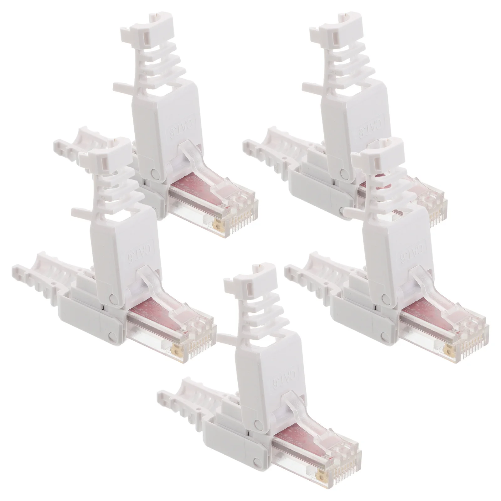 

5Pcs Cat6 Rj 45 Pass Through Connector Ethernet Cable Plug Durable Signal Protection Home Office Network Wiring