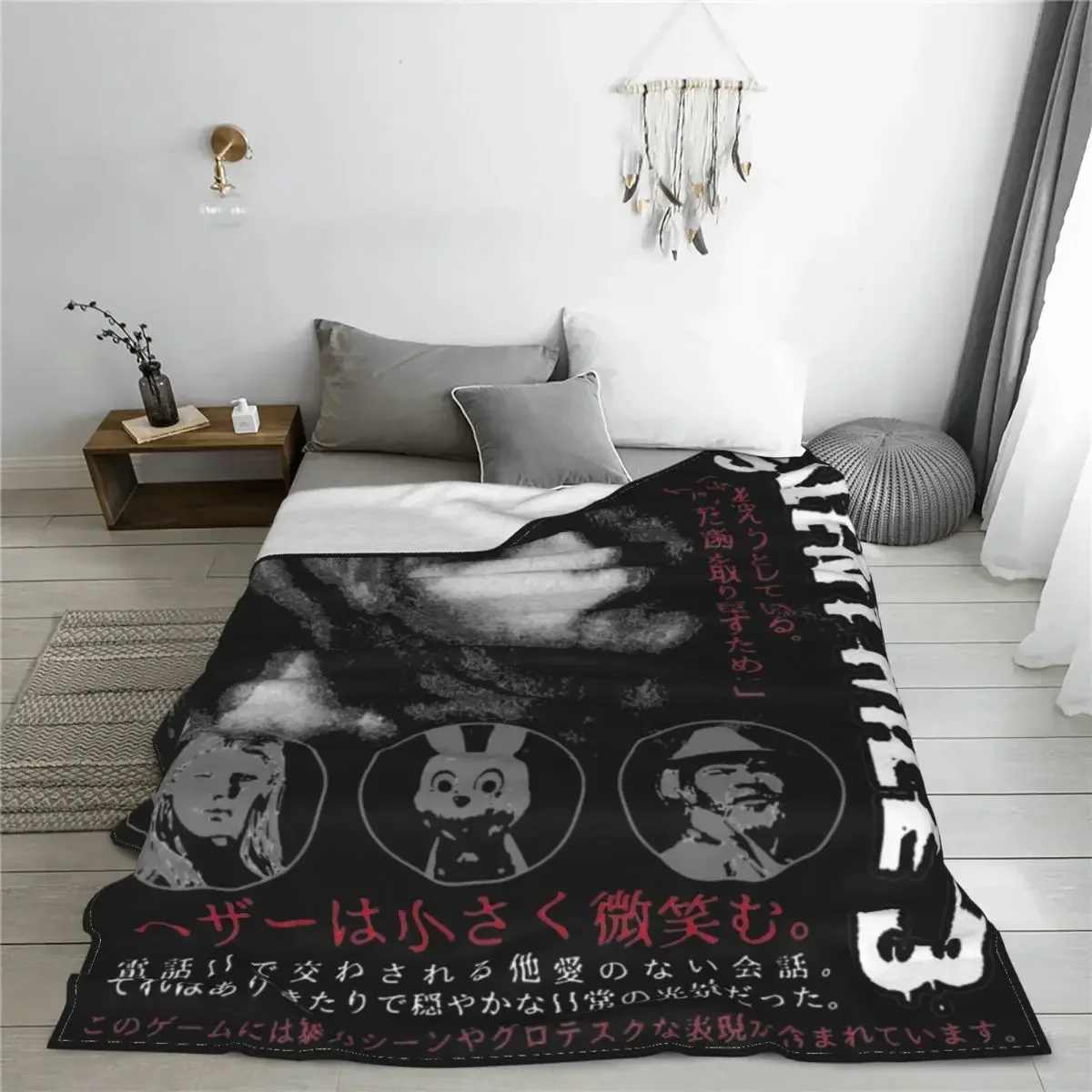 Heather Silent Hill 3 Merch Blanket Velvet Bedding Horror Game Throw Blankets Relax Super Soft for Office Rug Piece view 3