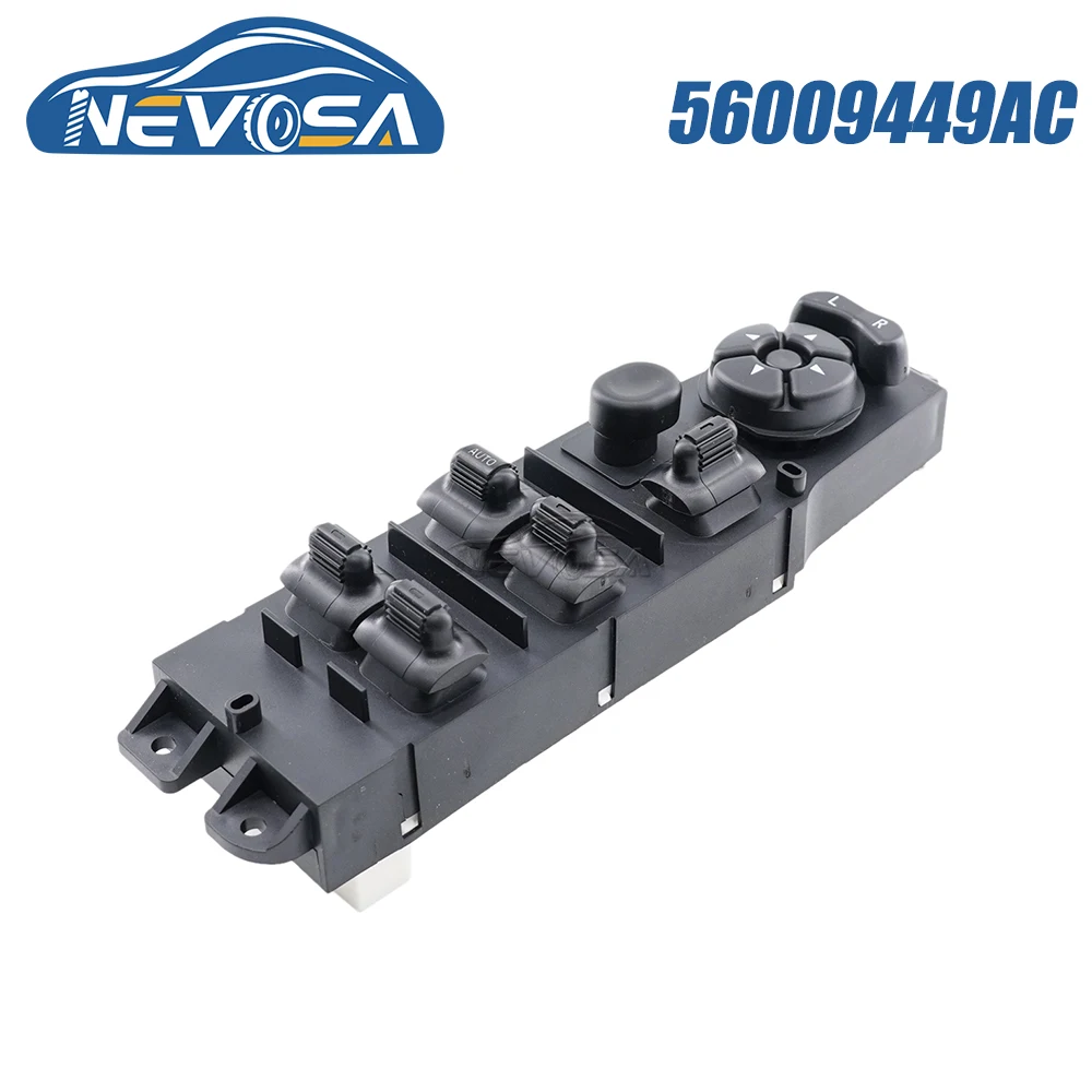 

NEVOSA 56009449AC For Jeep Cherokee 4 Door 1997-2001 XJ Series Left 4 Door Power Window Master Control Switch Button 68171681AA