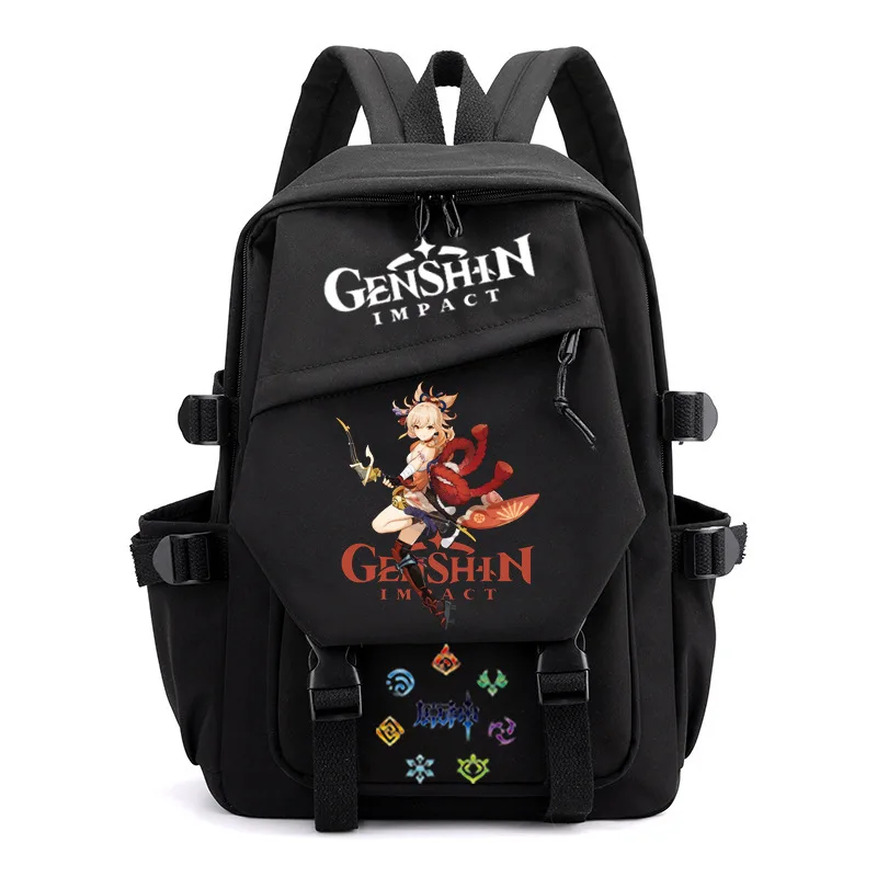 Genshin Impact Anime Backpack Children Boys Girls Oxford Waterproof Large Capacity Schoolbag Women Men Teens Travel Laptop Bag