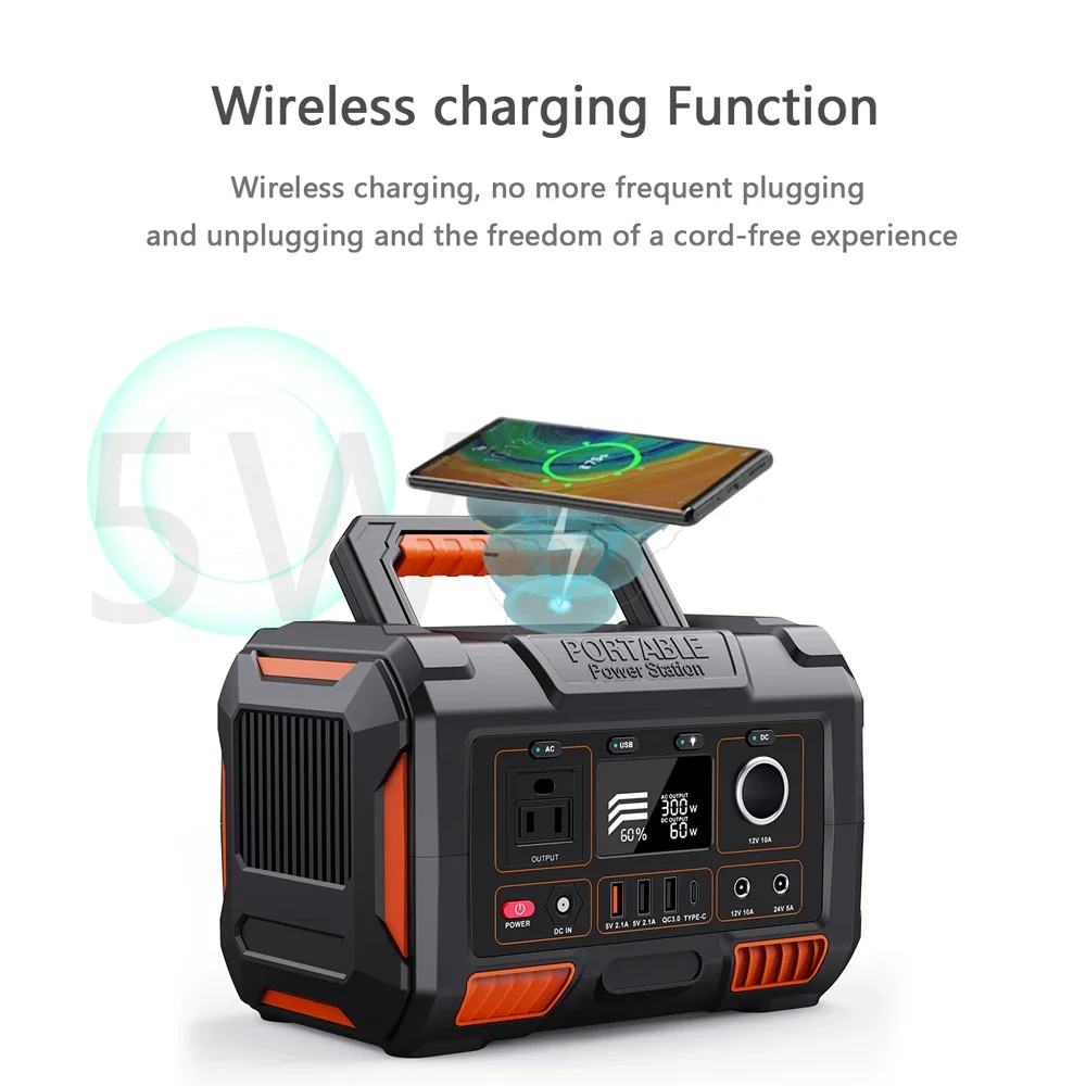 300w 220v tragbare Energie speicher tragbare Kraftwerke Lithium Eisen Rate Batterie 78000mah Solargenerator Power Bank