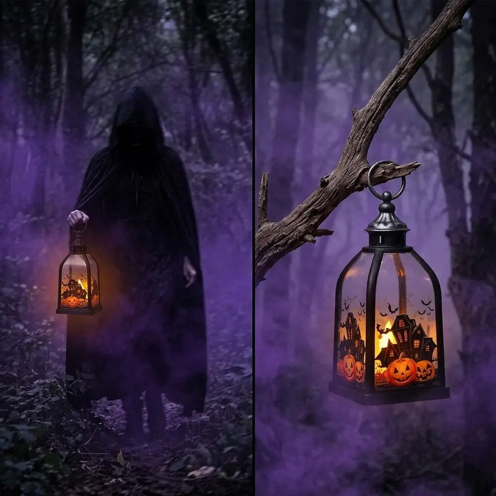 LED Pumpkin Lantern Safe Flameless Warm Light Kids Handheld Cosplay Prop Indoor Outdoor Desktop Decor Halloween Pumpkin Lantern