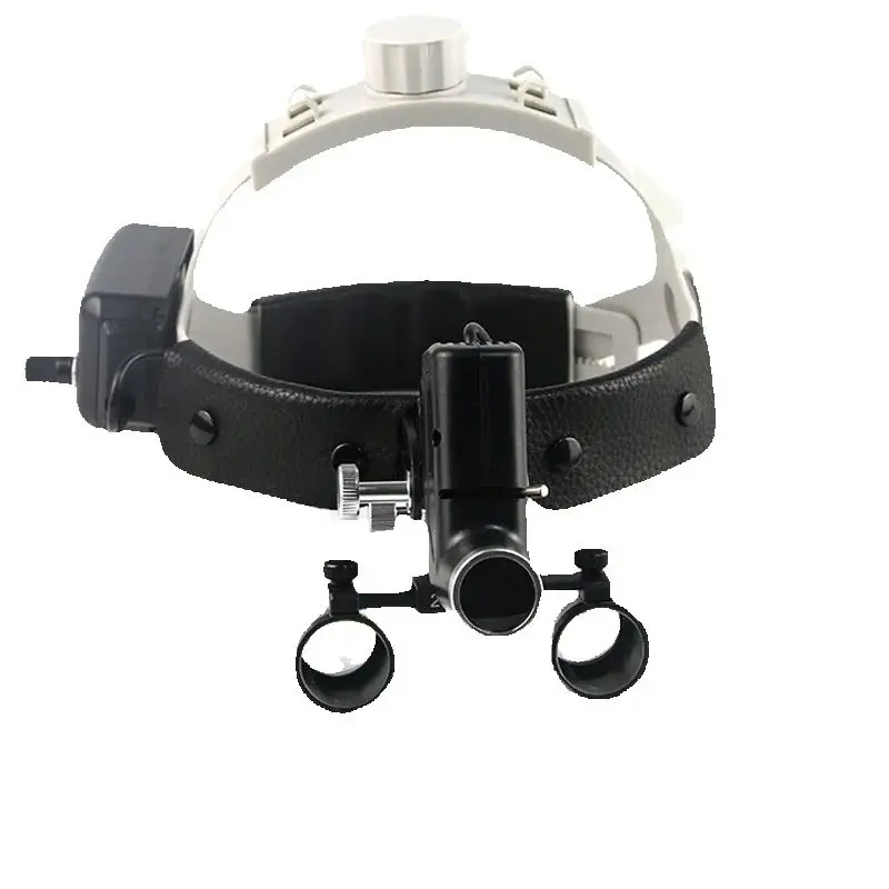 ENT Dental Headlight Oral Headlamp Binocular Loupes 2.5X/3.5X Headband Loupes Spot Ajustable Brightness  5W Dentist Tools