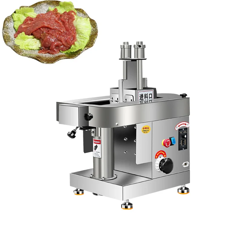 220V/110V Fresh Beef Thinner Slicing Machine Frozen Bacon Meat Slicing Cutting Machine Fresh Frozen Meat Slicer