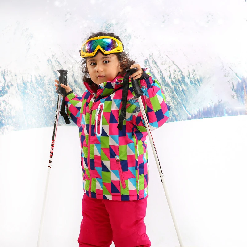 

-30℃ Children's waterproof skiing jacket Boys and girls snow jacket 4 5 6 7 8 9 10 11 12 13 14 15 years old Warm mountaineering