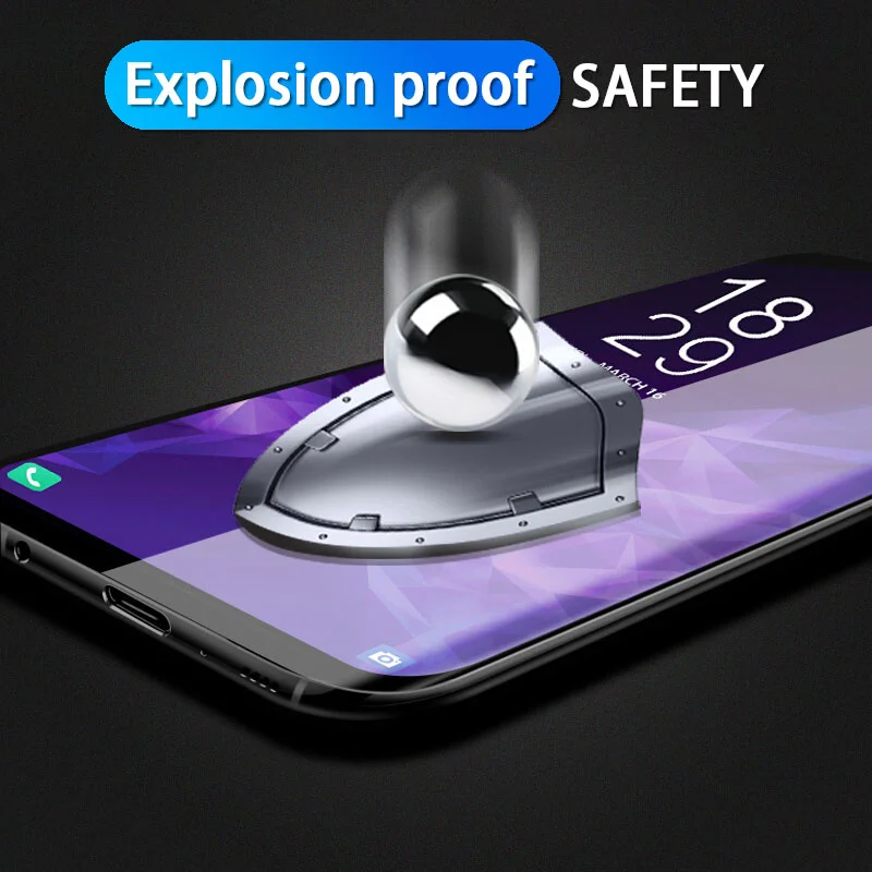 Curved Full Cover Tempered Glass For Samsung Galaxy S8 S9 Screen Protector Film For Galaxy S20 S10 Note 10 9 8 Protective Glas