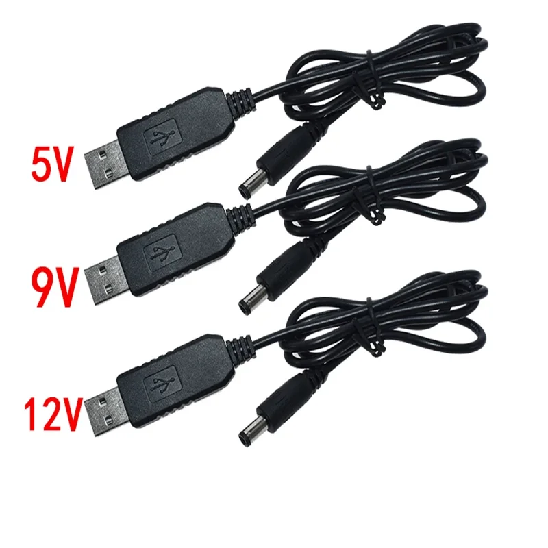 USB Power Boost Line DC 5V 9V 12V Step UP Module USB Converter Adapter Cable 2.1x5.5mm Plug