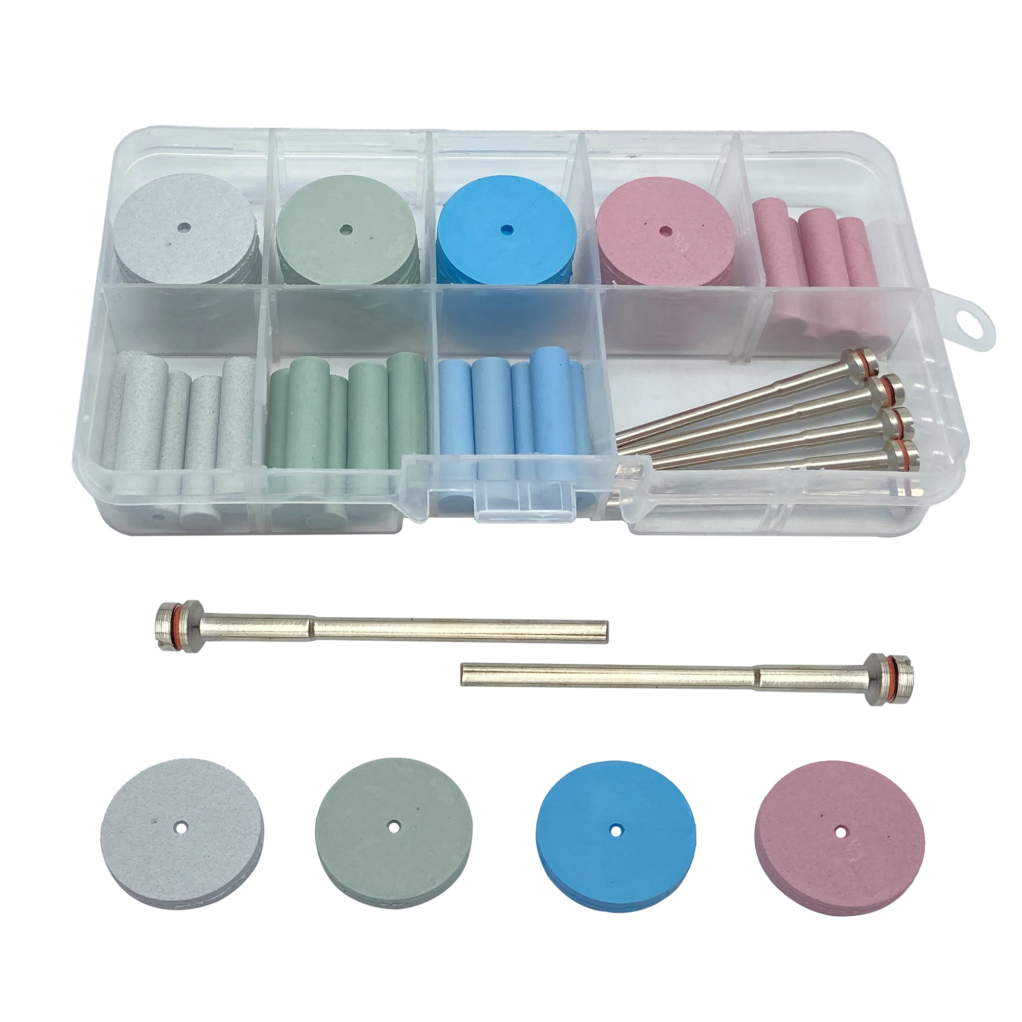 Dental Polishing Wheel Kits Round Silicone Rubber Grinding Polishing Disc Teeth Polisher Low-Speed Teeth Whitening Materials