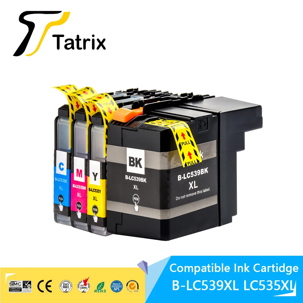 4PK LC539 LC539XL BK LC535 LC535XL C/M/Y Full Compatibel Ink Cartridge For Brother DCP-J100/DCP-J105/MFC-J200 InkBenefit