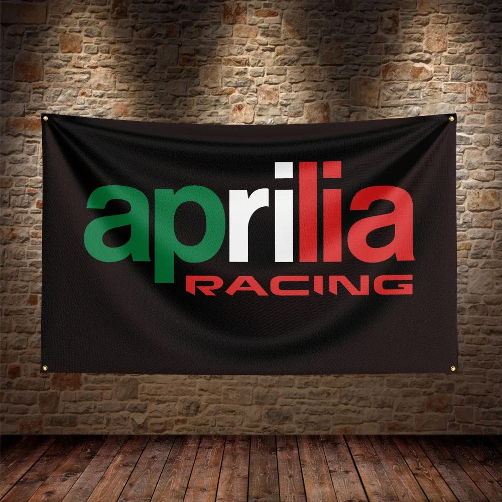 3X5FT Aprilia Flag Polyester Printed Motorcycle Banner For Decor