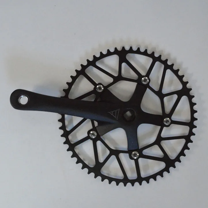 Fold Bicycle Chainwheel Single Speed BCD130 Chain Ring And 170mm Crank Hollow With Bottom Bracket Folding Bicycle CranksetATU
