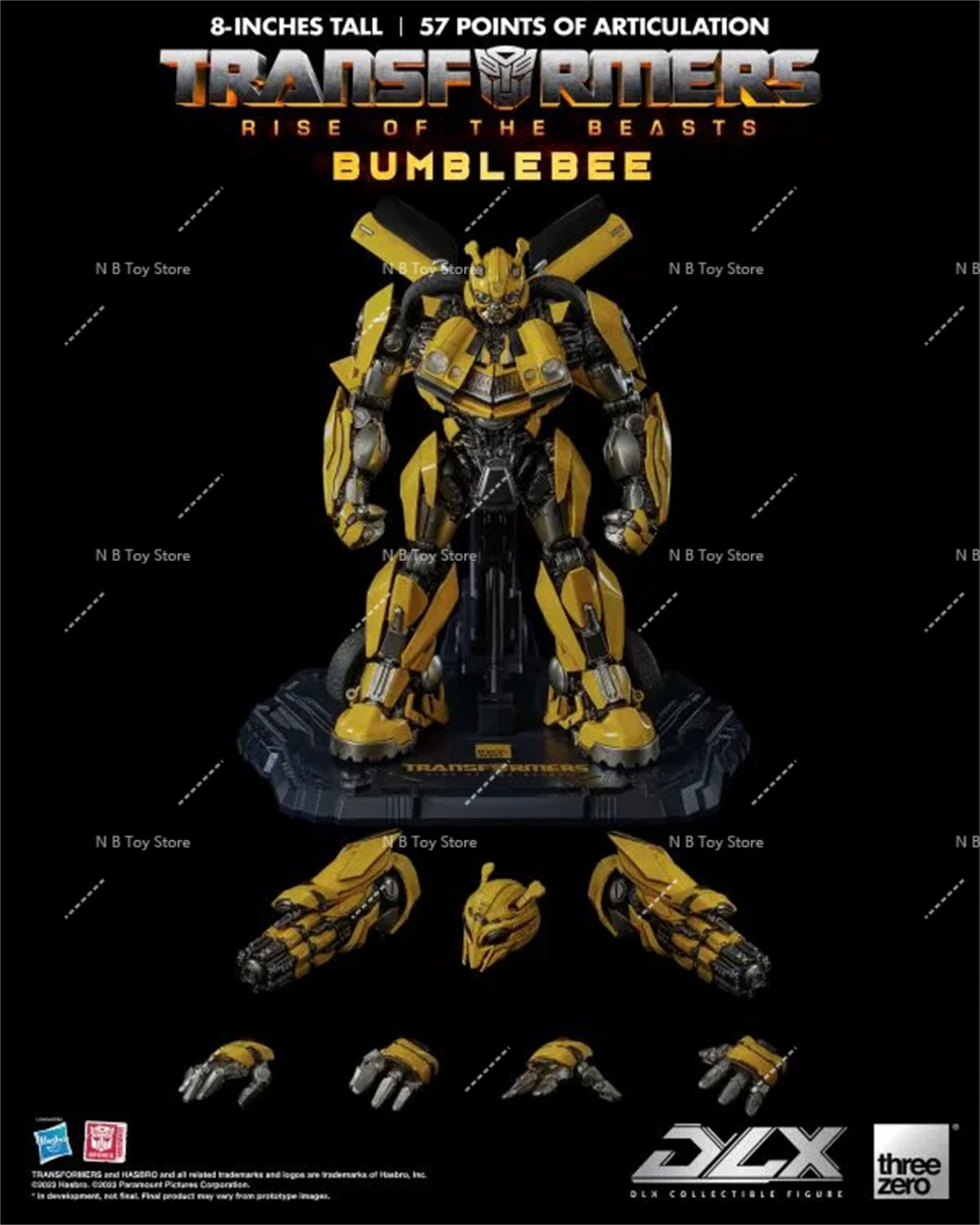 Original ThreeZero 3A G1 MDLX Transformation BEE DLX 57 Punkte der Artikulation Hochwertige Actionfigur mit Box