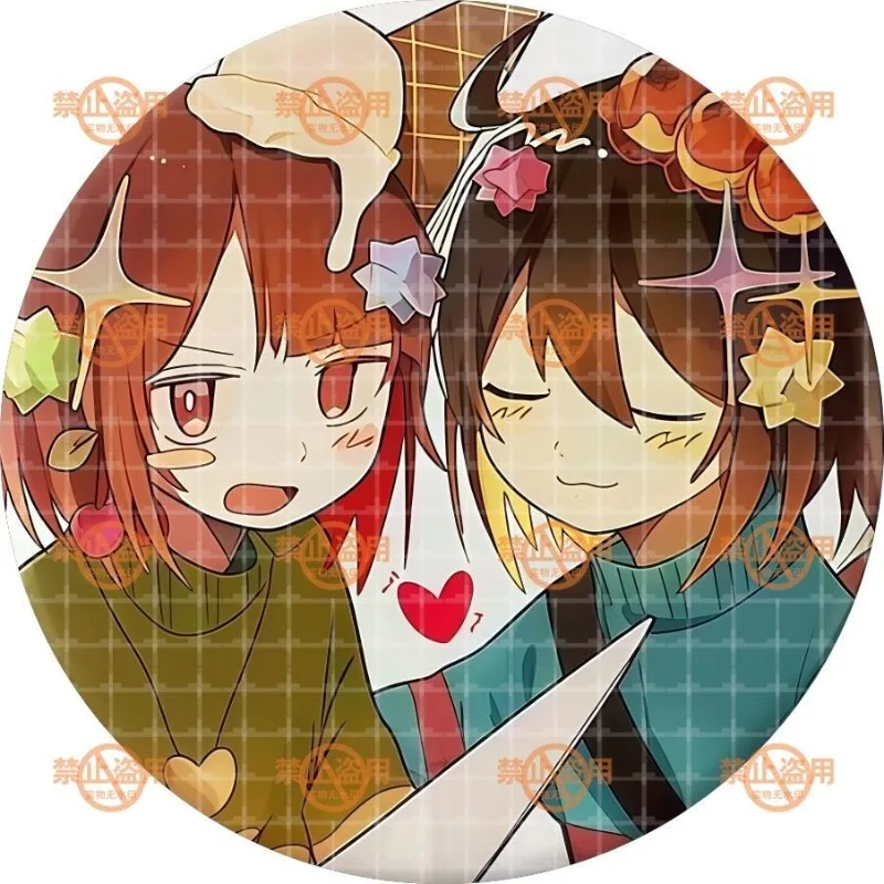 Undertale 58mm Badge Chara Frisk Sweet Food Artwork Indie Game Character Cartoon Button Badge Party Favors Fabric Decoration Pin