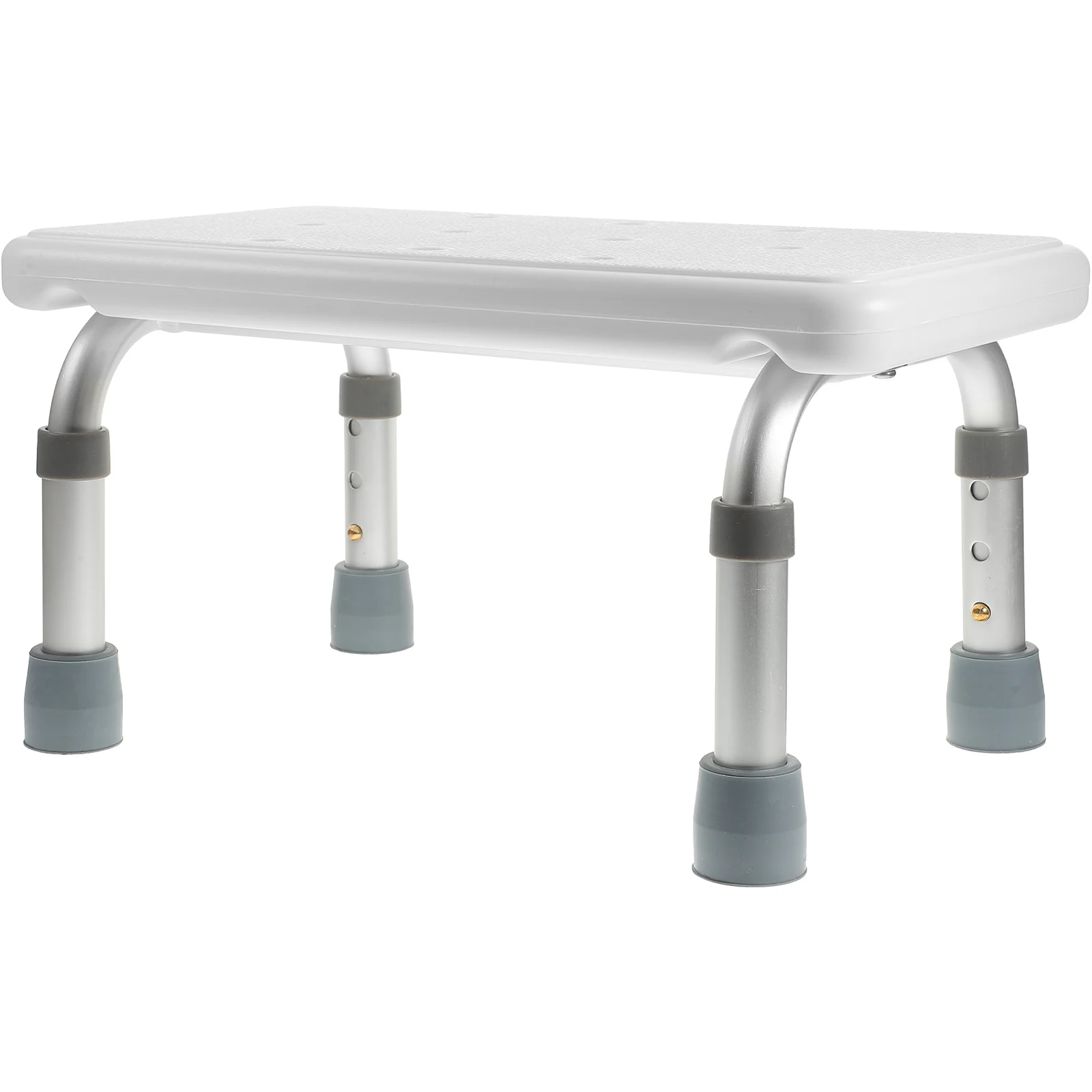 Sgabello da bagno ad altezza regolabile 41x22 cm Sedile in PE antiscivolo Anziani Adulti Disabili Sedia da doccia in gravidanza Lega di alluminio Robusto Stabile