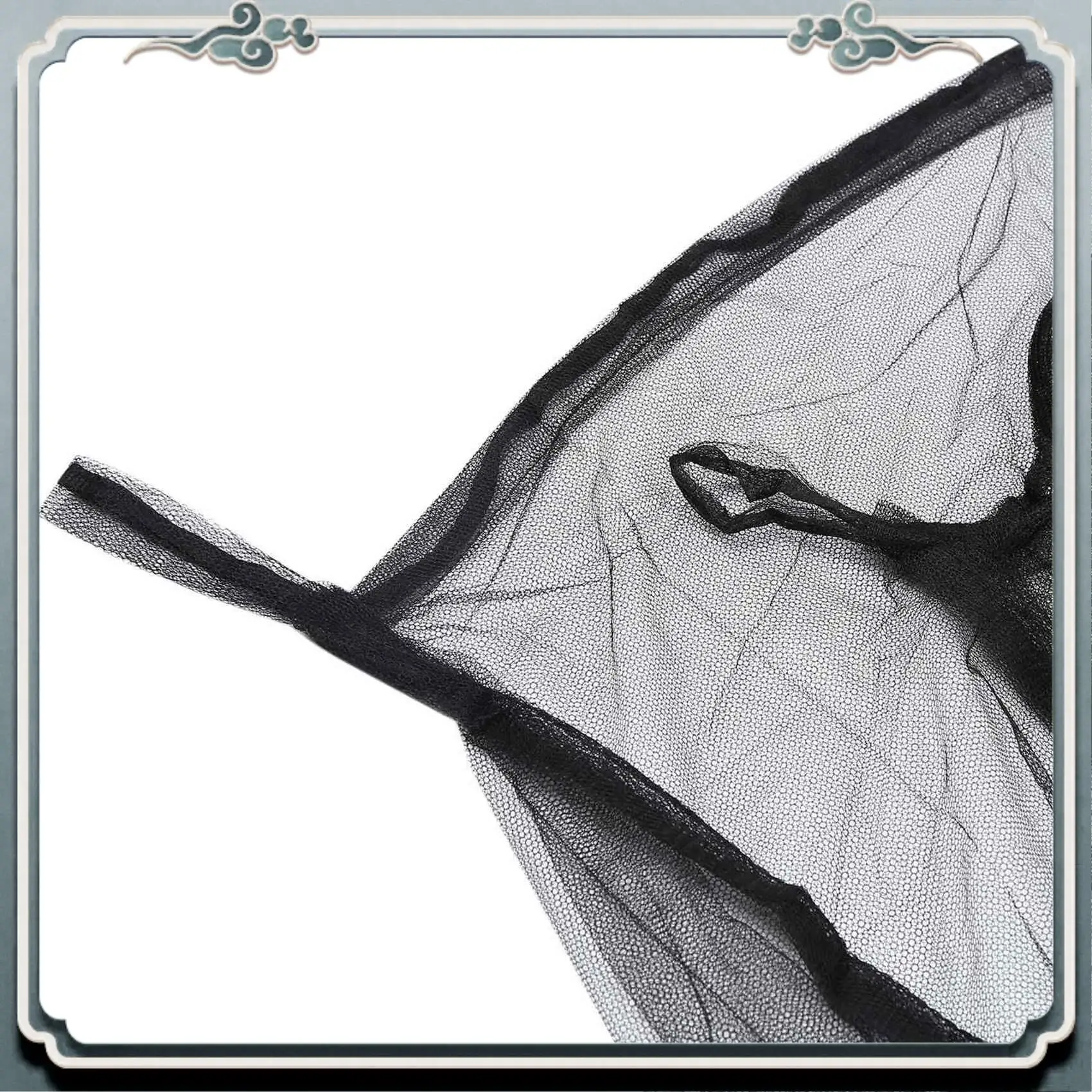 Durable 2X 4 esquinas mosquitera con dosel para cama tamaño Queen/King 190X210x240cm (negro)