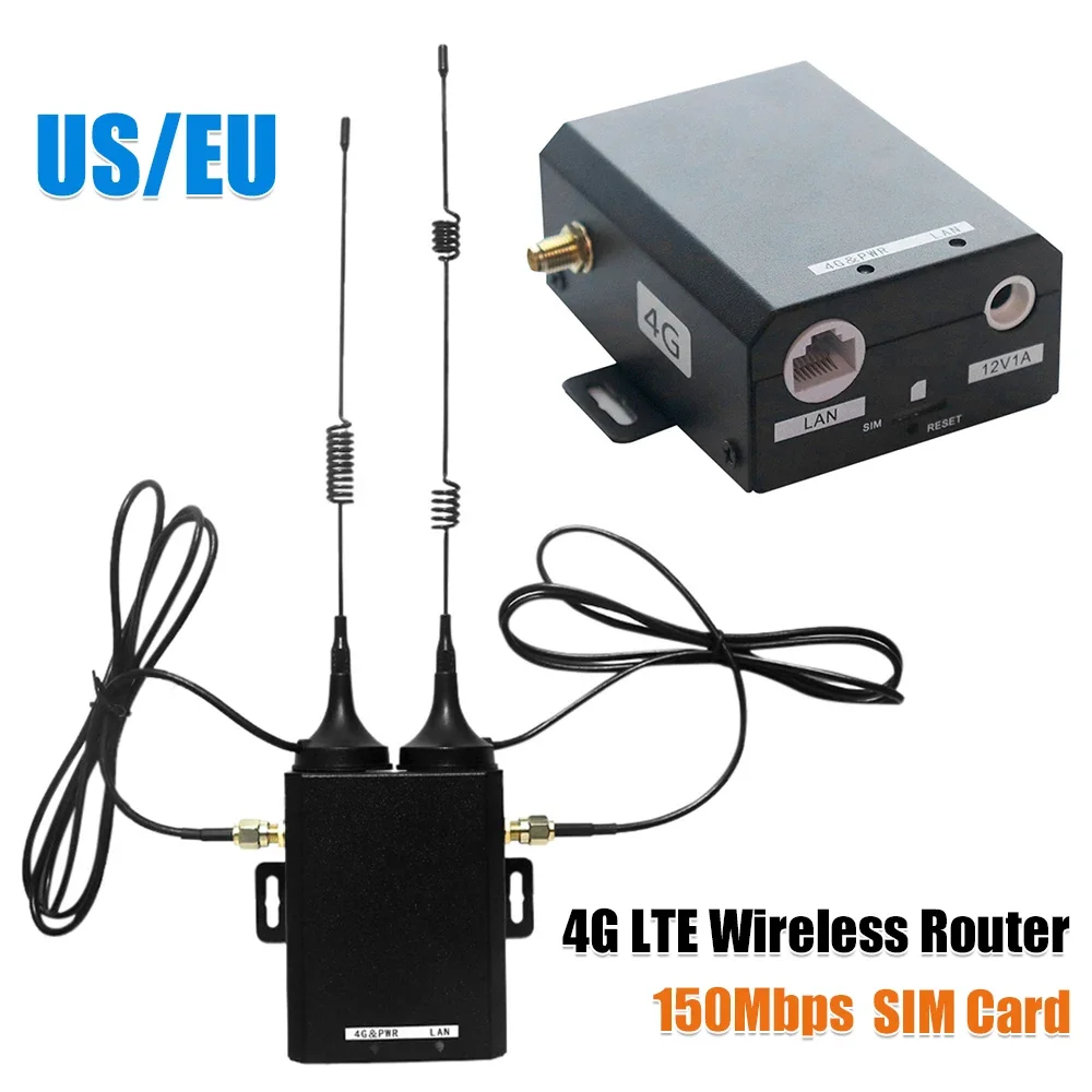 

H927 Промышленный беспроводной маршрутизатор 4G 150 Мбит/с Высокоскоростной маршрутизатор 4G LTE SIM-карты с поддержкой внешней антенны 16 пользователей Wi-Fi