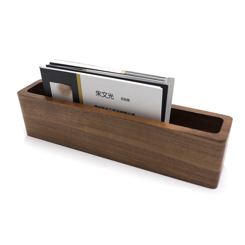 Wooden Business Card Holders Note Holder Display Device Card Stand Holder Office Supplies Stationery Accessories Organizer