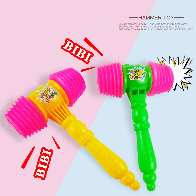 Novelty Jumbo BB Hammer Toys Children Fun Knocking Rattling Hammer Sound Hammer Toys Knocking With Sound Whacking Kids Toys Gift