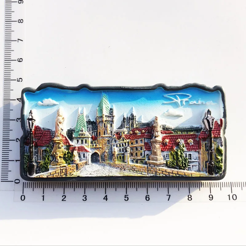 Prague 3D refrigerator magnet Tourist souvenirs Refrigerator magnet decoration supplies Collection arts and crafts gifts