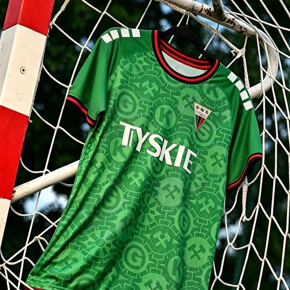 GKS Tychy 2026-27 Jersey 3D Print Men Polish I‑Liga Short Sleeve Football Shirt Family Clothing Oversized Quick Drying CasualTop