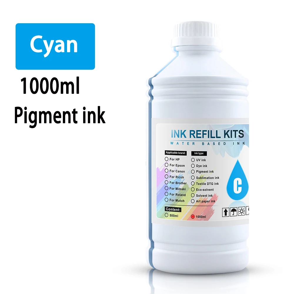 1000ML Refill Pigment Ink For HP 973 973X 970 971 PageWide 452dw 452dn 477dw 477dn 552dw 577dw 577z P55250dw P57750dw Printer