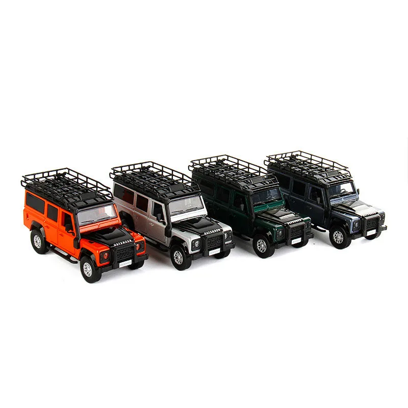 JKM-Voiture jouet Defender pour enfants, SUV sport tout-terrain, modèle l'inventaire, collection son et lumière arrière, alliage moulé sous pression, échelle 1:32, 2012