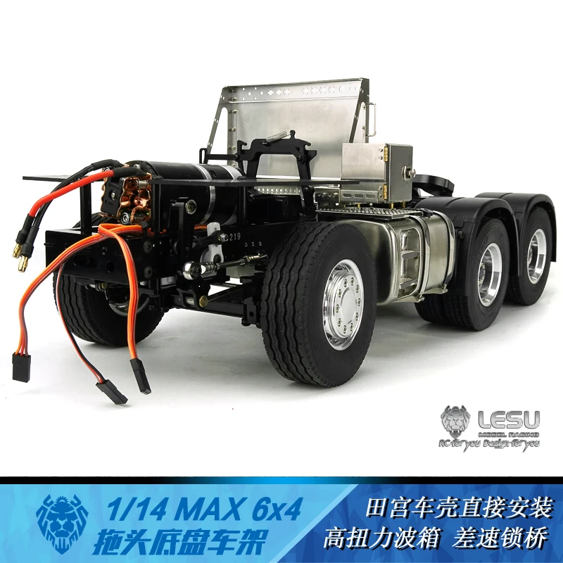 Chassis LESURC Model 1/14 6X4 Metal Truck TGX Full Metal Toy Model