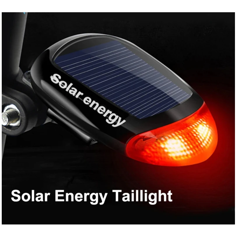 

Solar Bicycle Tail Light Cycling Safety Solar Power Energy Bike Rear Lamp Night Riding Safety Warning Taillight MTB Accessories