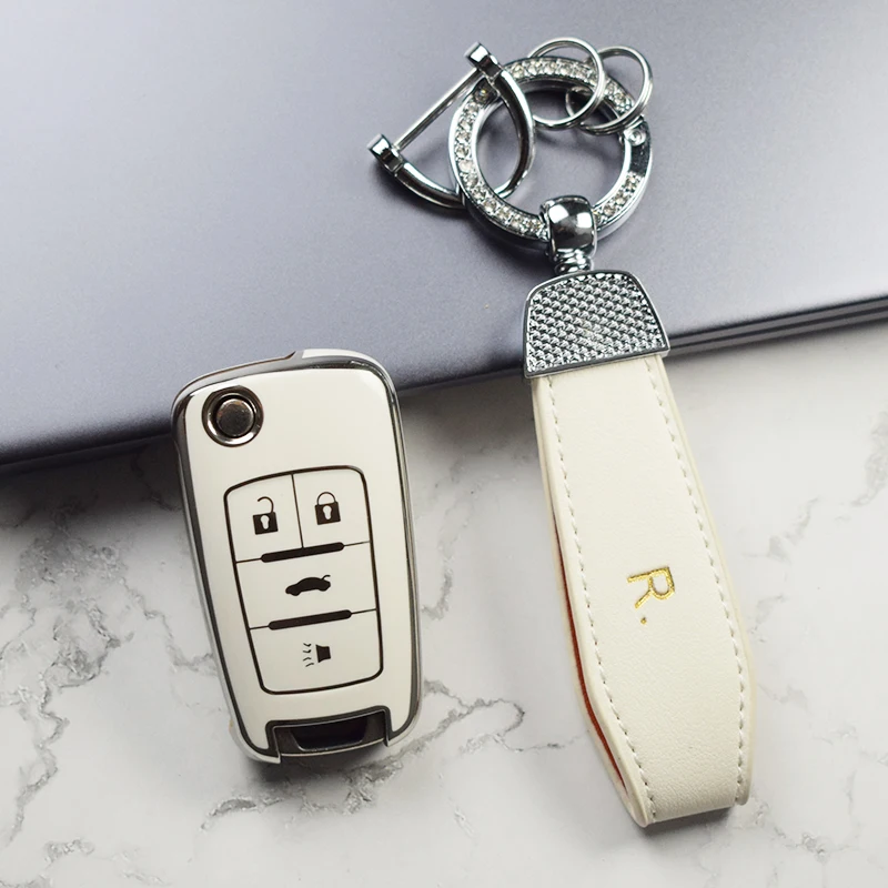 3/4/5Button Auto Shell Fob For Chevrolet Equinox Volt Cruze Camaro Garna Yakista AVEO Impala GMC Terrain TPU Car Key Case Cover