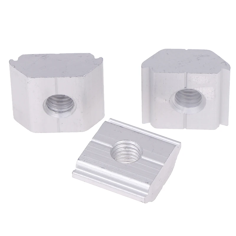 **5pcs 21.2mm 22.3mm 23.7mm Solar Panel Mounting Aluminum Alloy Bracket End Mid Clamp T-Blocks Square Nuts M8 T-Sliding Nut