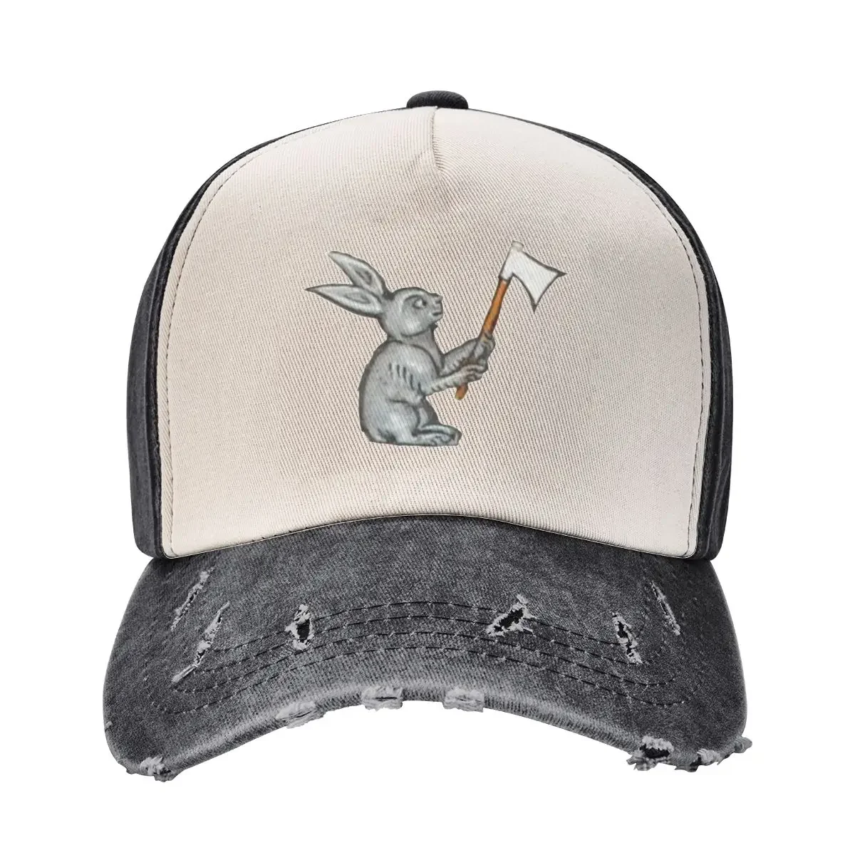 

Peace Was Never An Option One medieval rabbit art Baseball Cap fishing caps man Cosplay tea Hat Snap Back Hat Men Women's